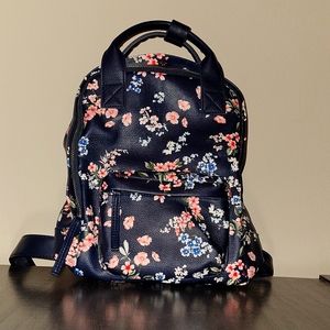 Floral backpack purse